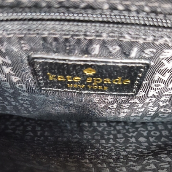 Kate Spade Fordham Court Marielle black leather satchel with lace cutout trim - Picture 12 of 16